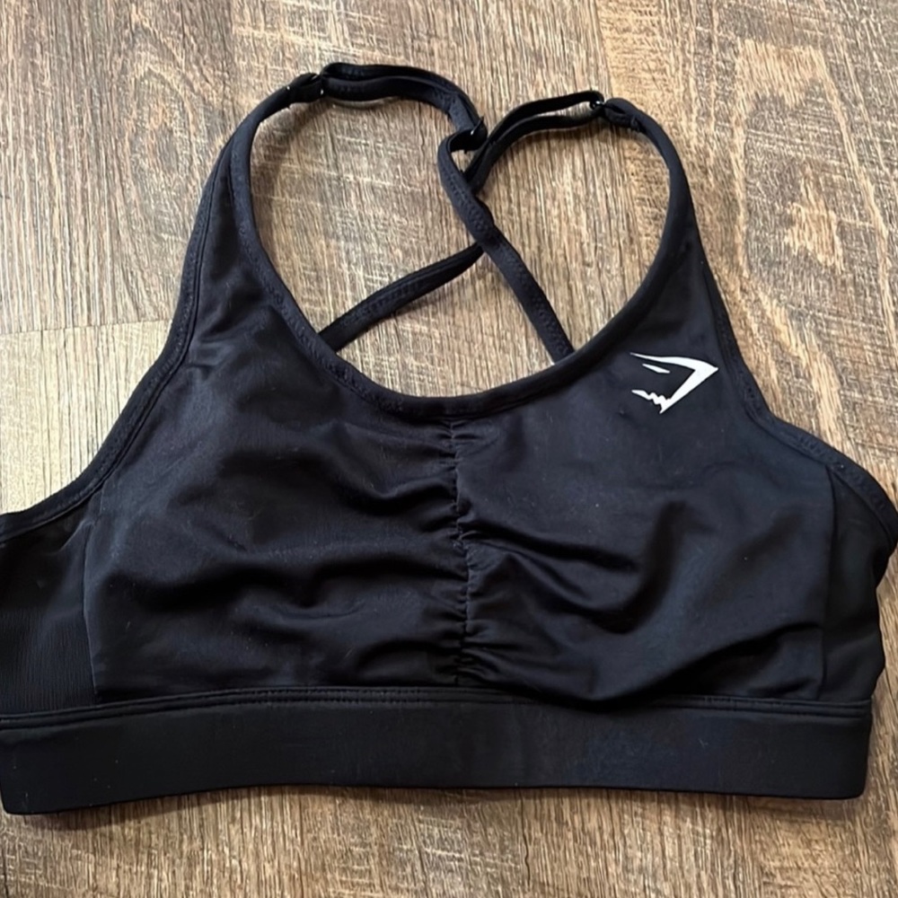 Gymshark black athletic sports bra XS
